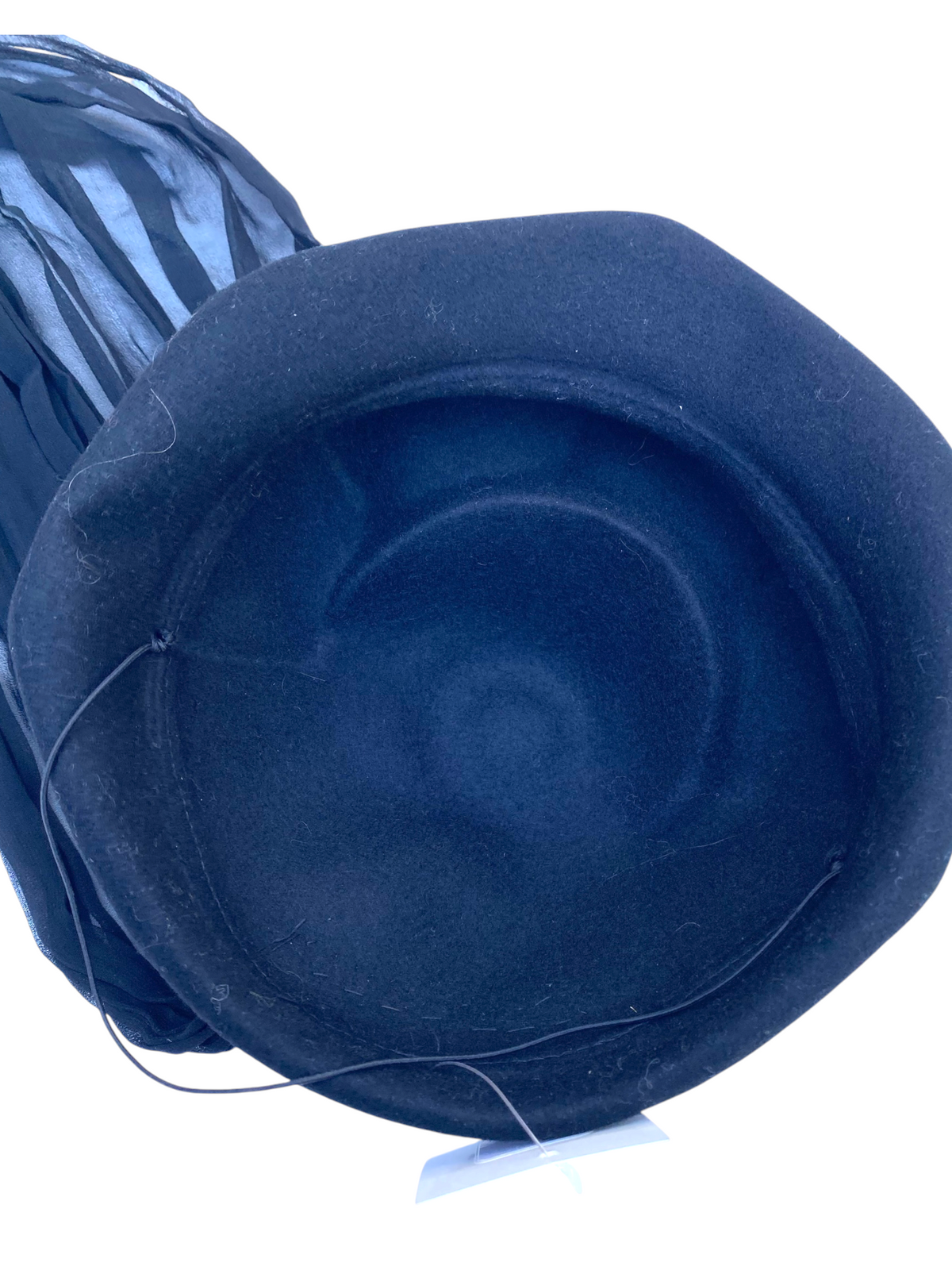 French Black Hat with Attached Panels