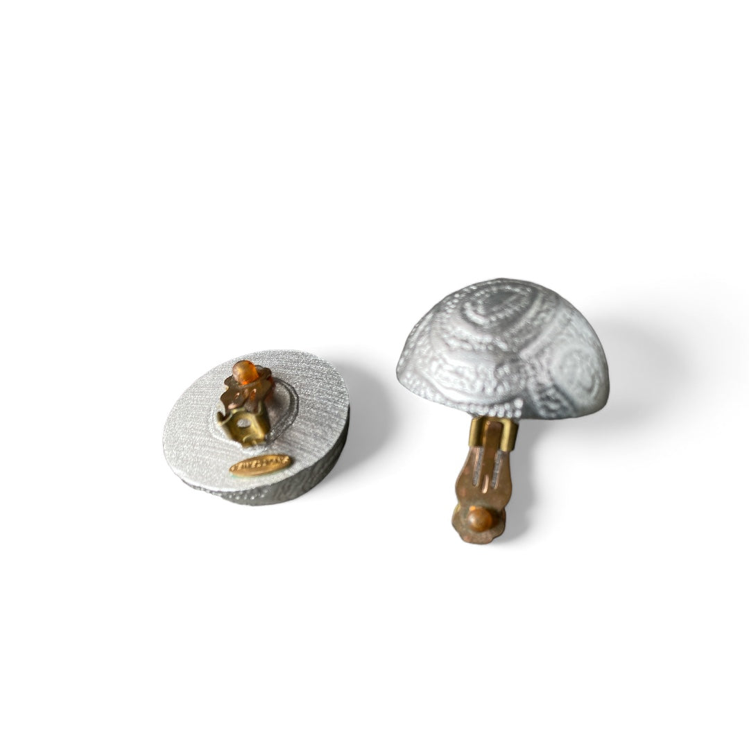 Silver Tone Demi Orb Clip On Earrings