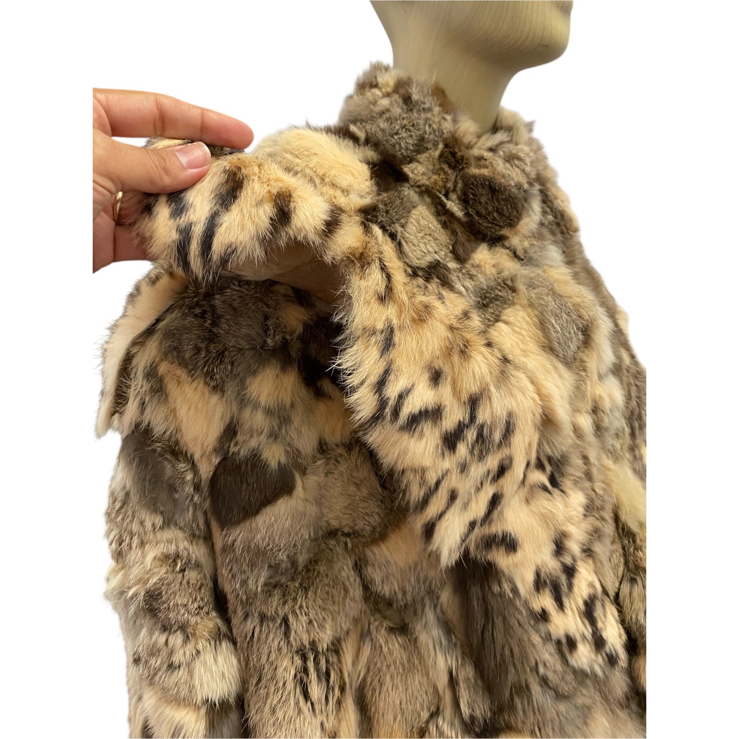 Patchwork Fur Poncho #22