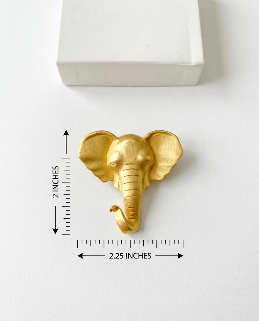 JJ stamped elephant brooch