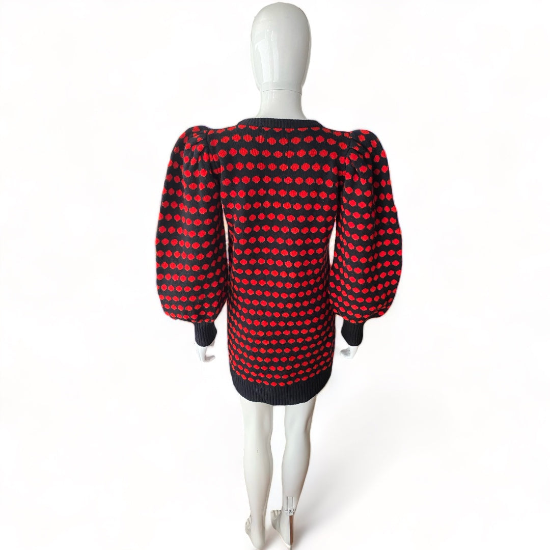 Dressy Tessy Navy Dress Red Dots & Bow