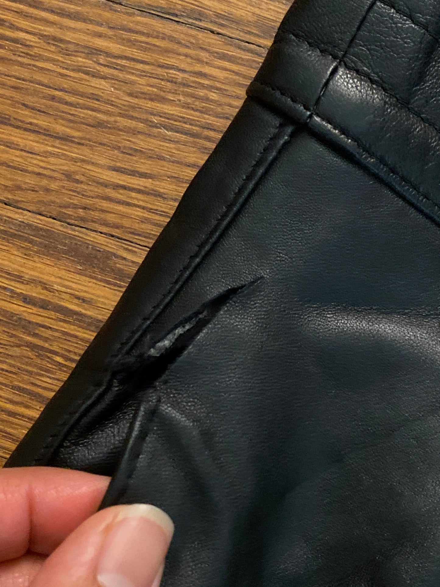 1980s Charles Klein Black Leather Trousers