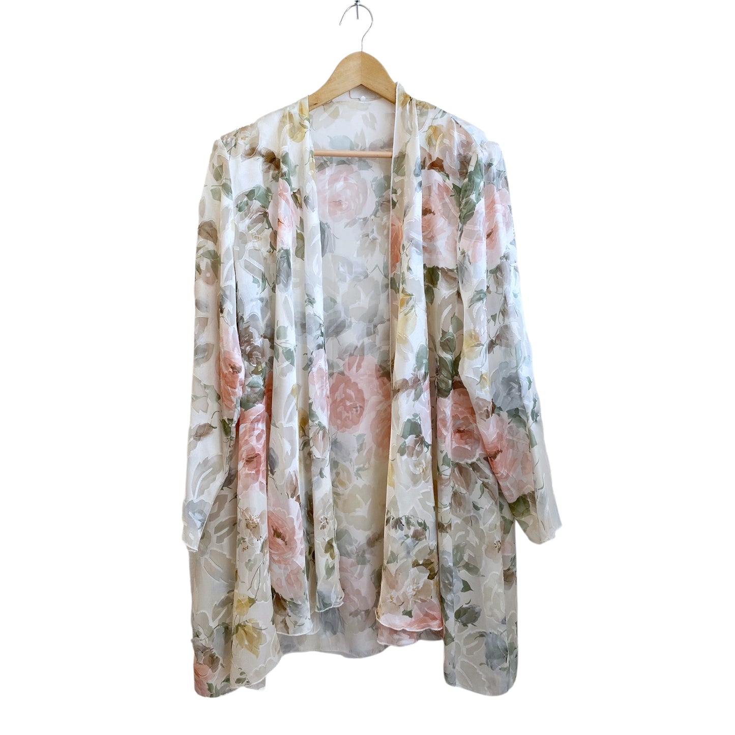 Sheer Floral Over Coat