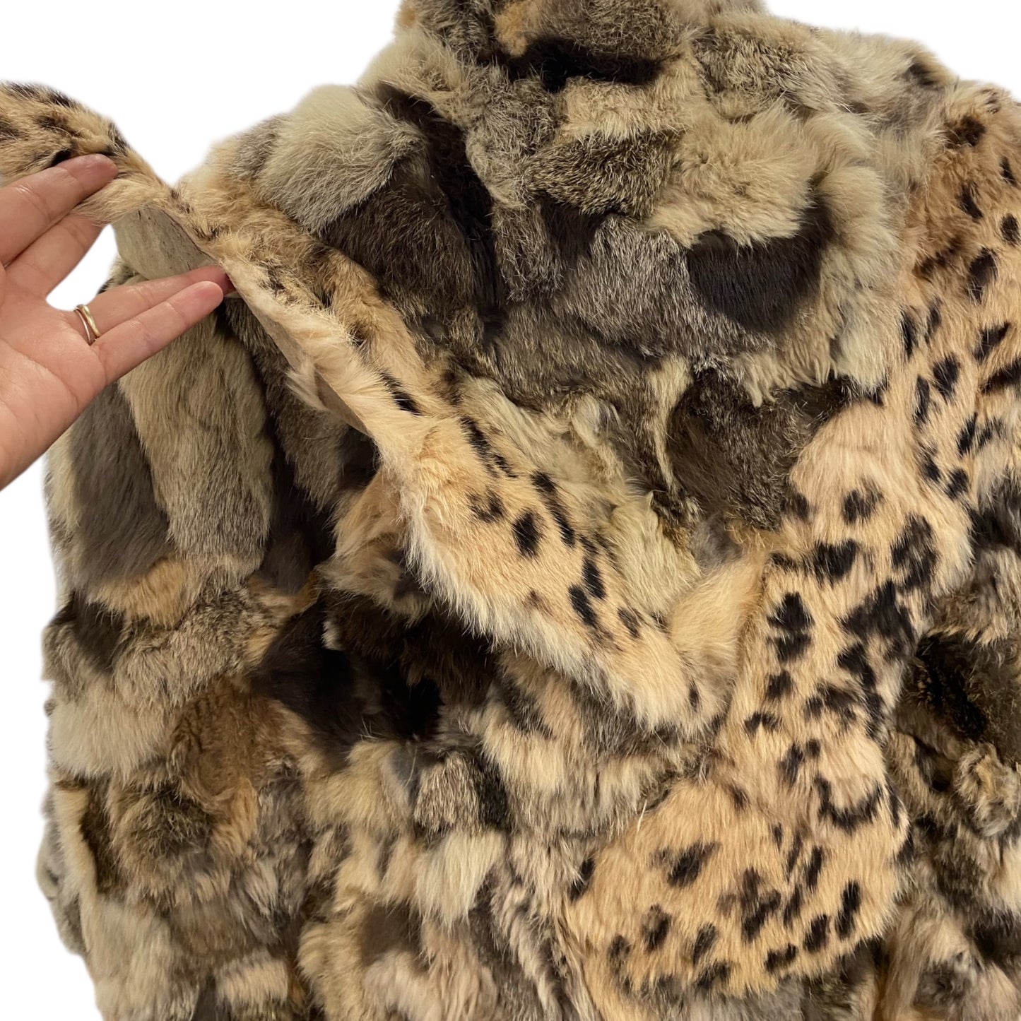 Patchwork Fur Poncho #22