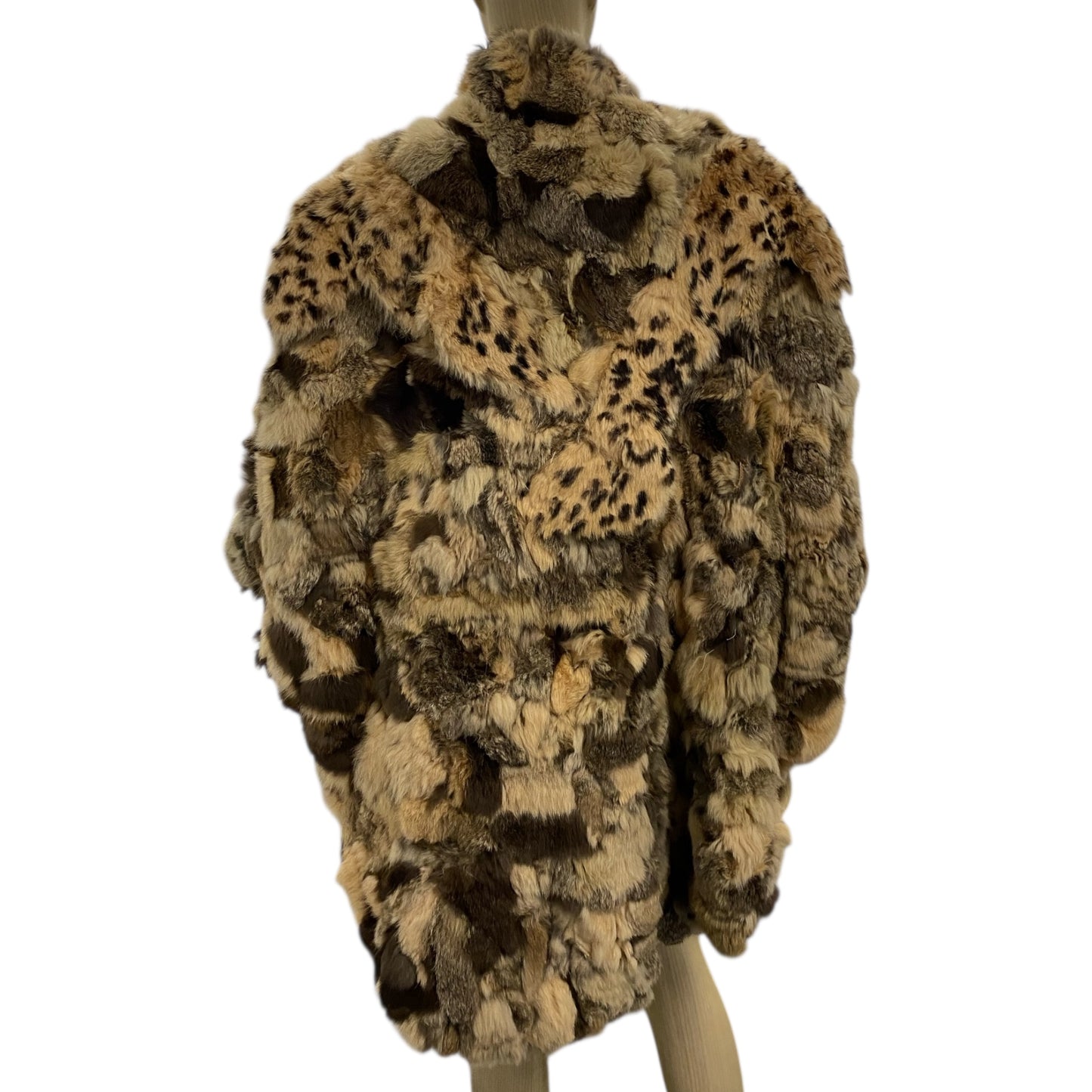 Patchwork Fur Poncho #22