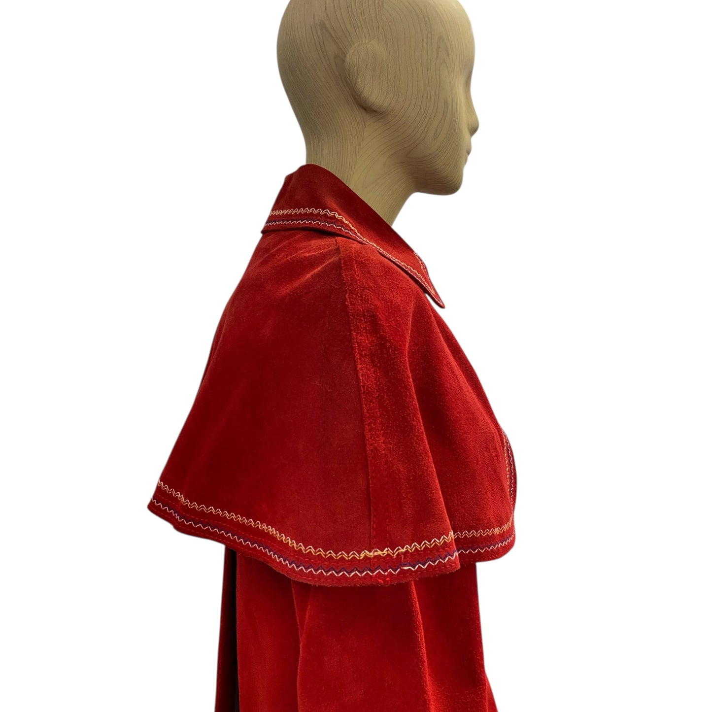 1960s Gassy Jack Red Suede Caplet Jacket