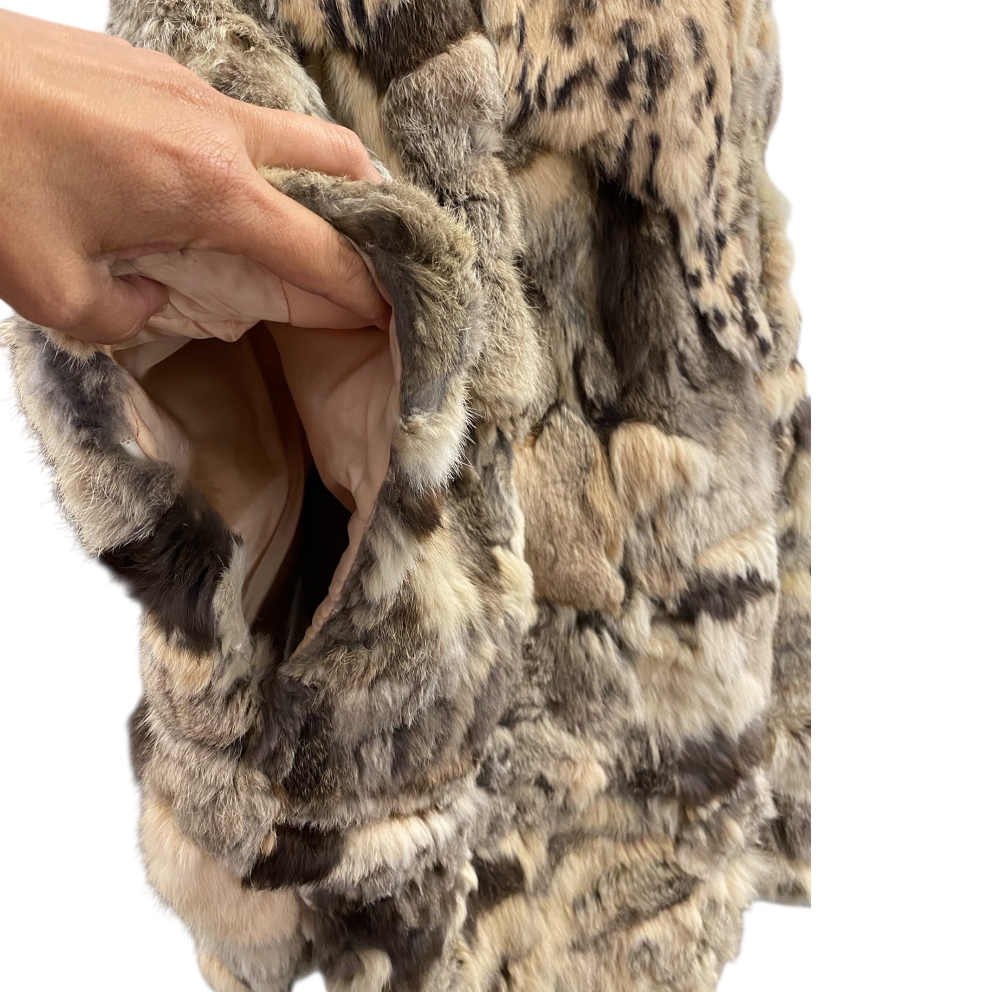 Patchwork Fur Poncho #22