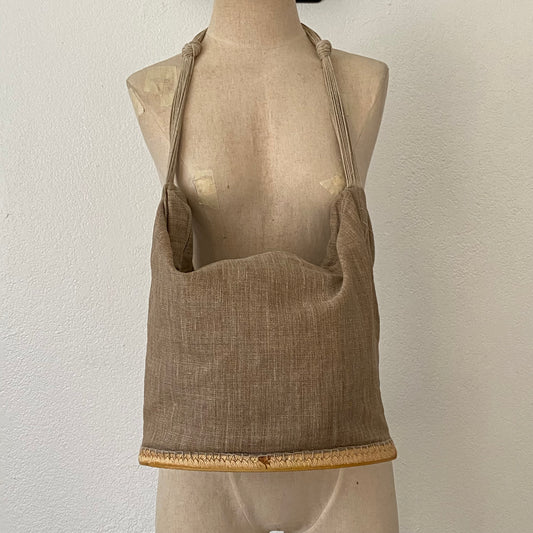 Andre Assous Linen Slouch Espadrille Bag