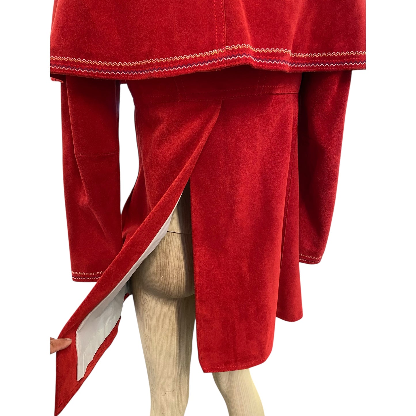 1960s Gassy Jack Red Suede Caplet Jacket