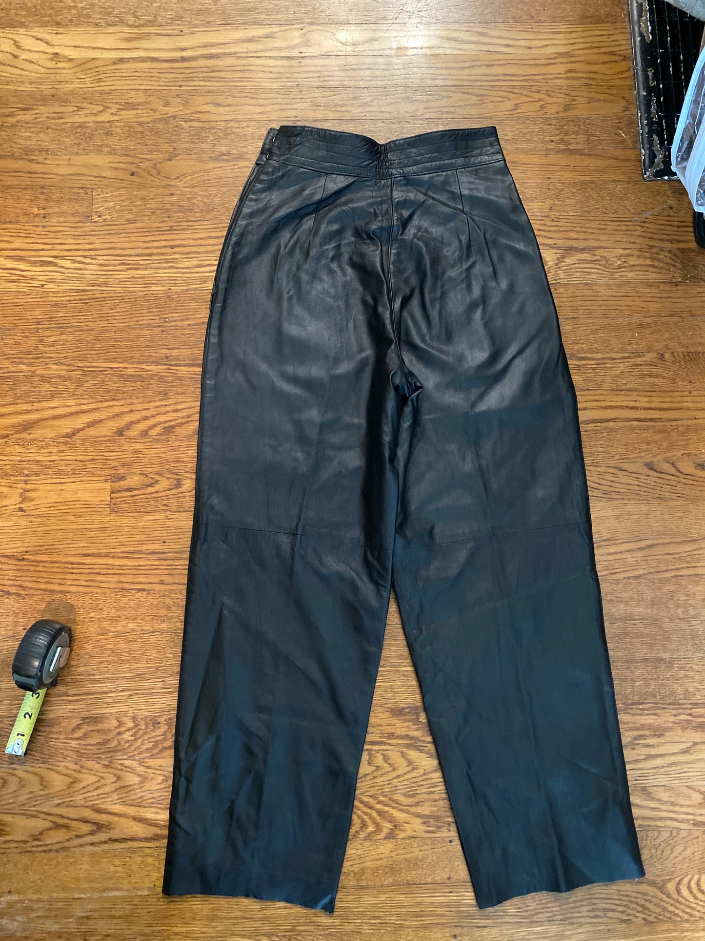 1980s Charles Klein Black Leather Trousers
