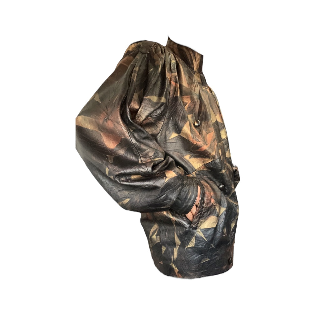 Déseré Metallic Leaf Print Jacket
