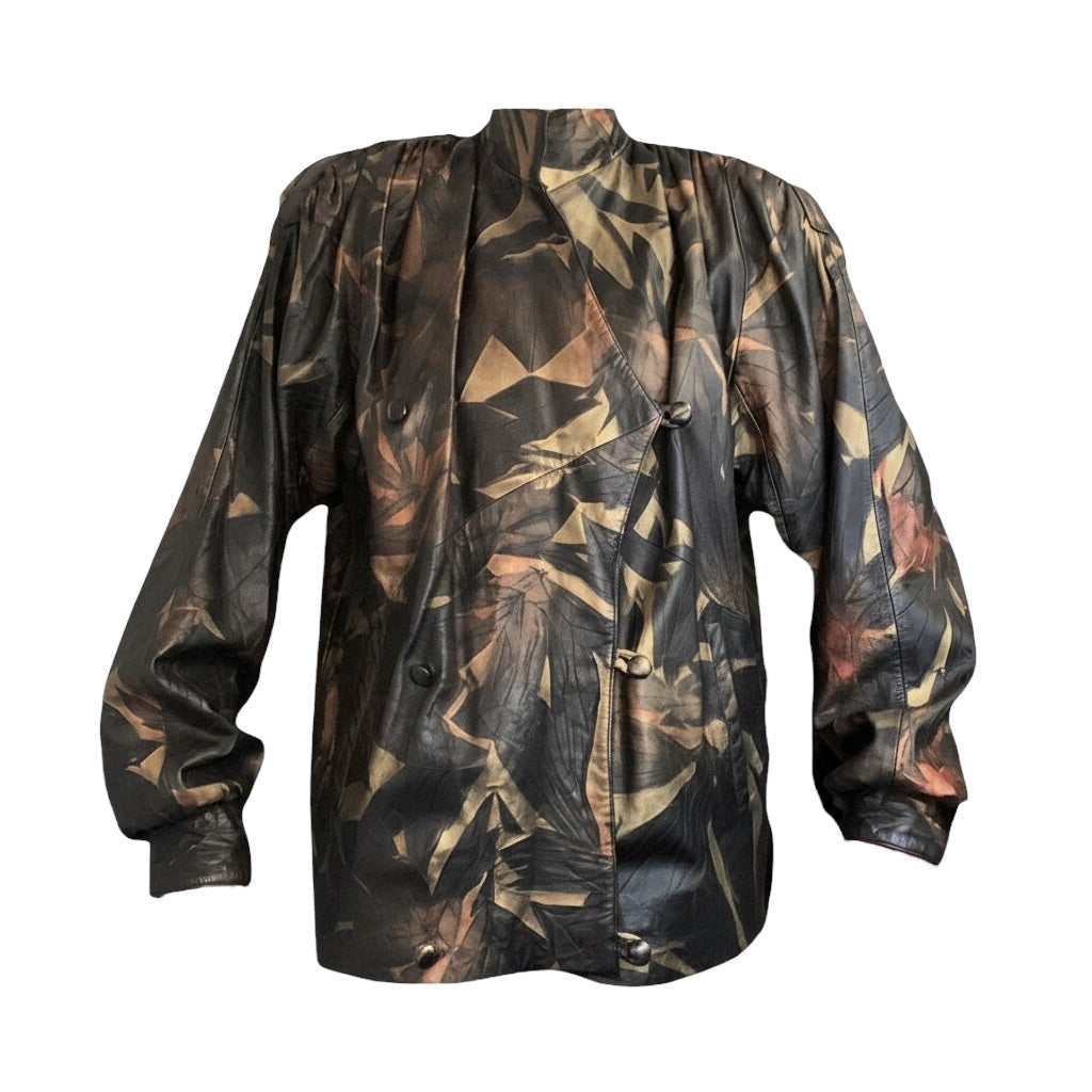 Déseré Metallic Leaf Print Jacket