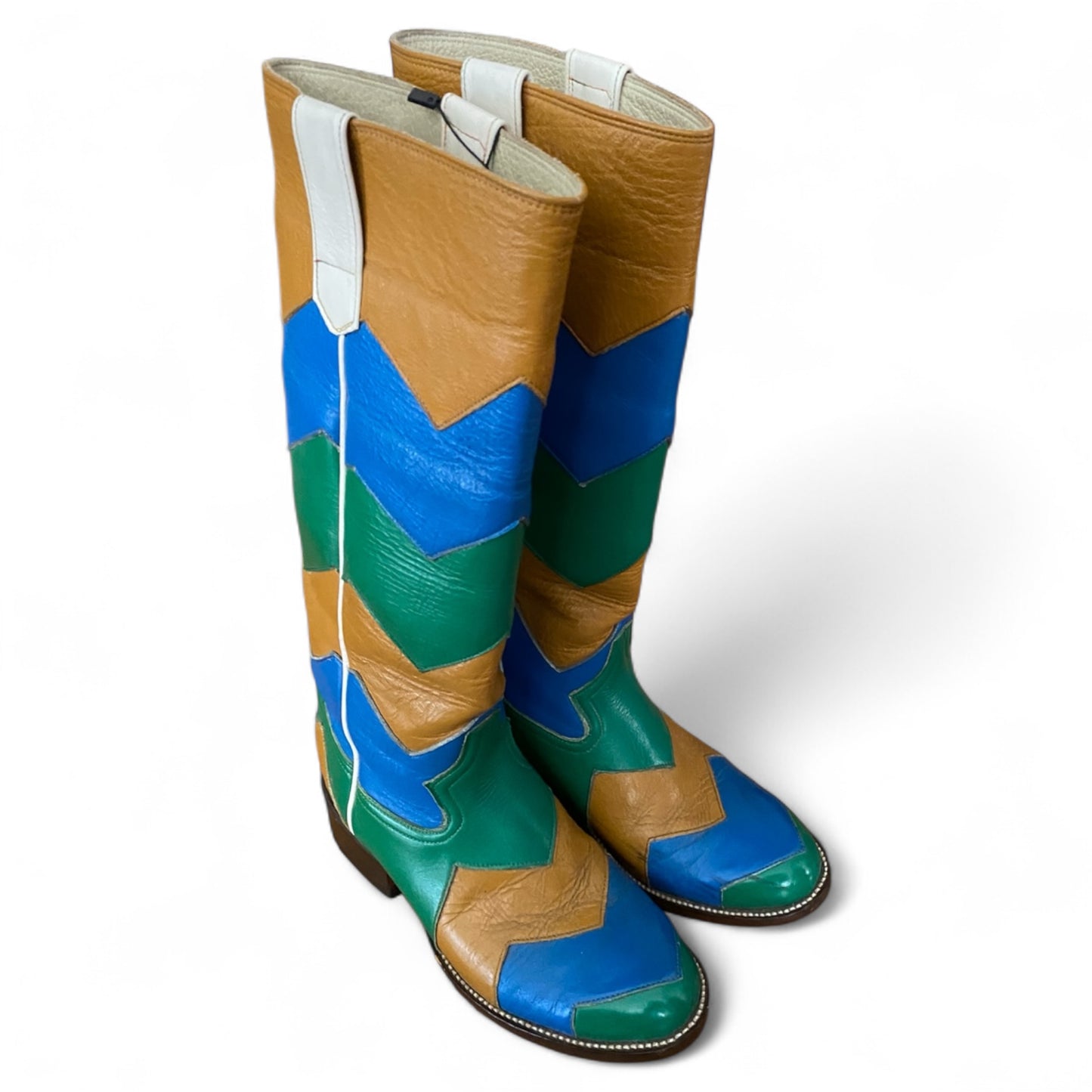 Multi-Color Chevron Riding Boots