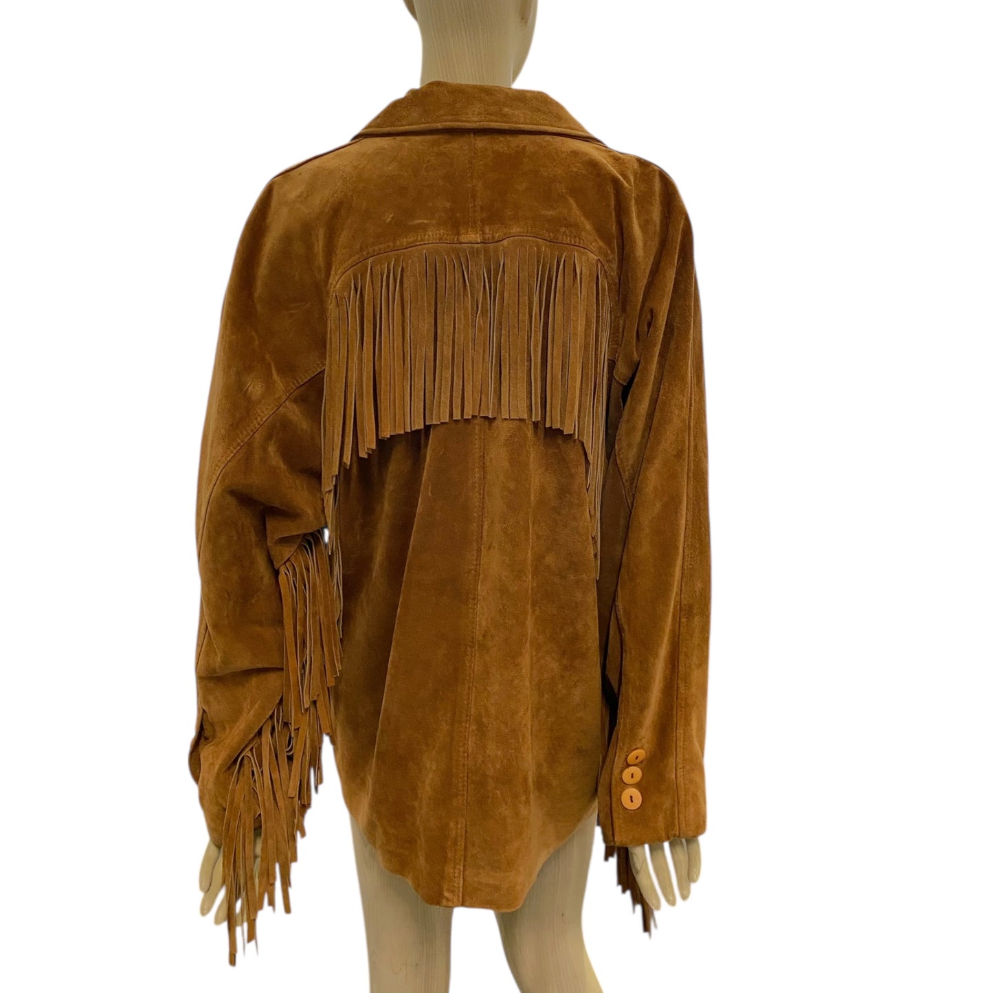Comint Tan Suede Fringe Blazer Jacket