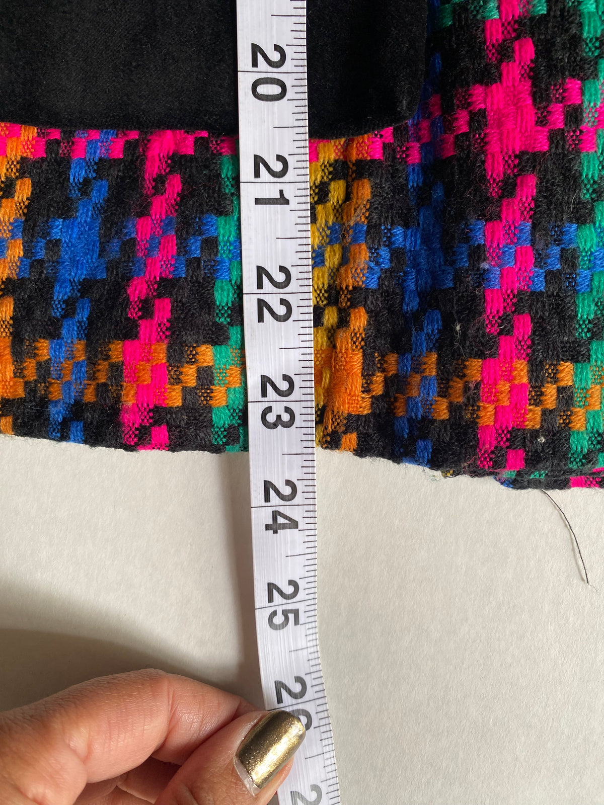 Multi Color Houndstooth Tweed Jacket