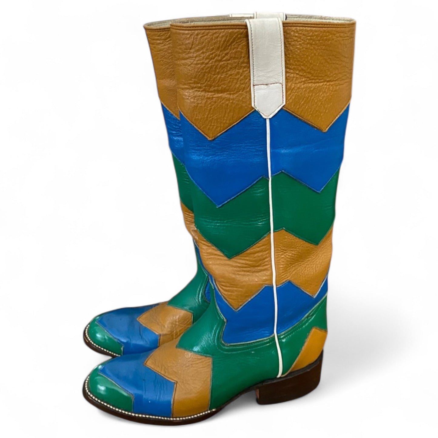 Multi-Color Chevron Riding Boots