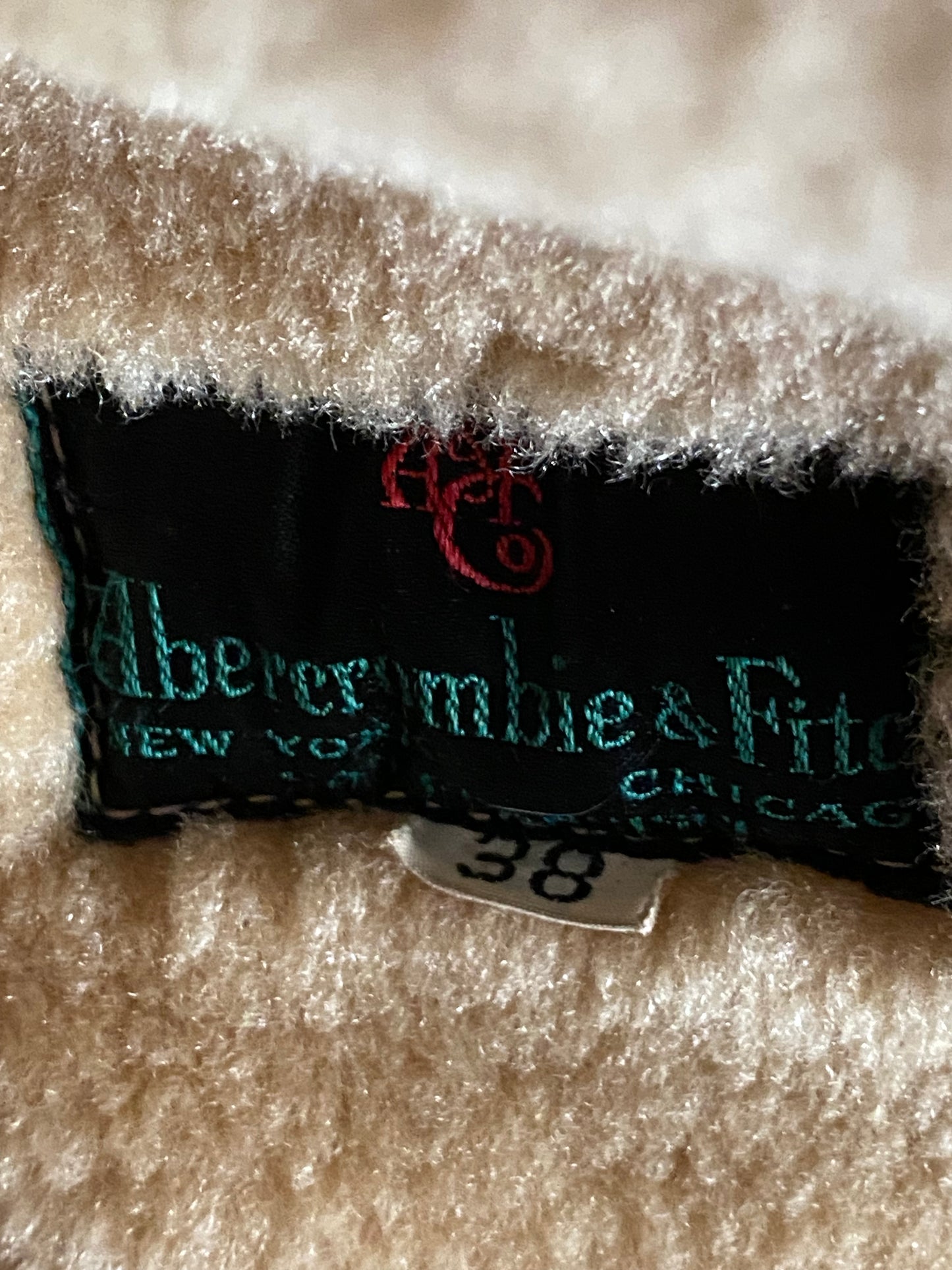 Abercrombie & Fitch Vintage Shearling Car Coat