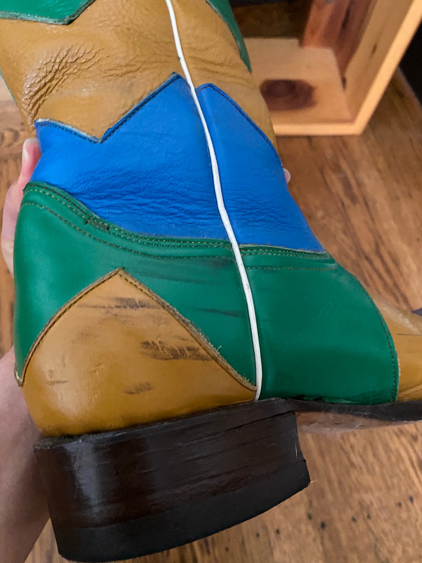 Multi-Color Chevron Riding Boots