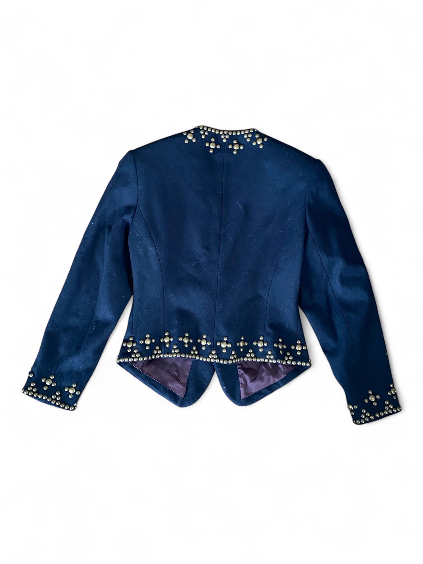 Double DD Studded Wool Tailored Blazer