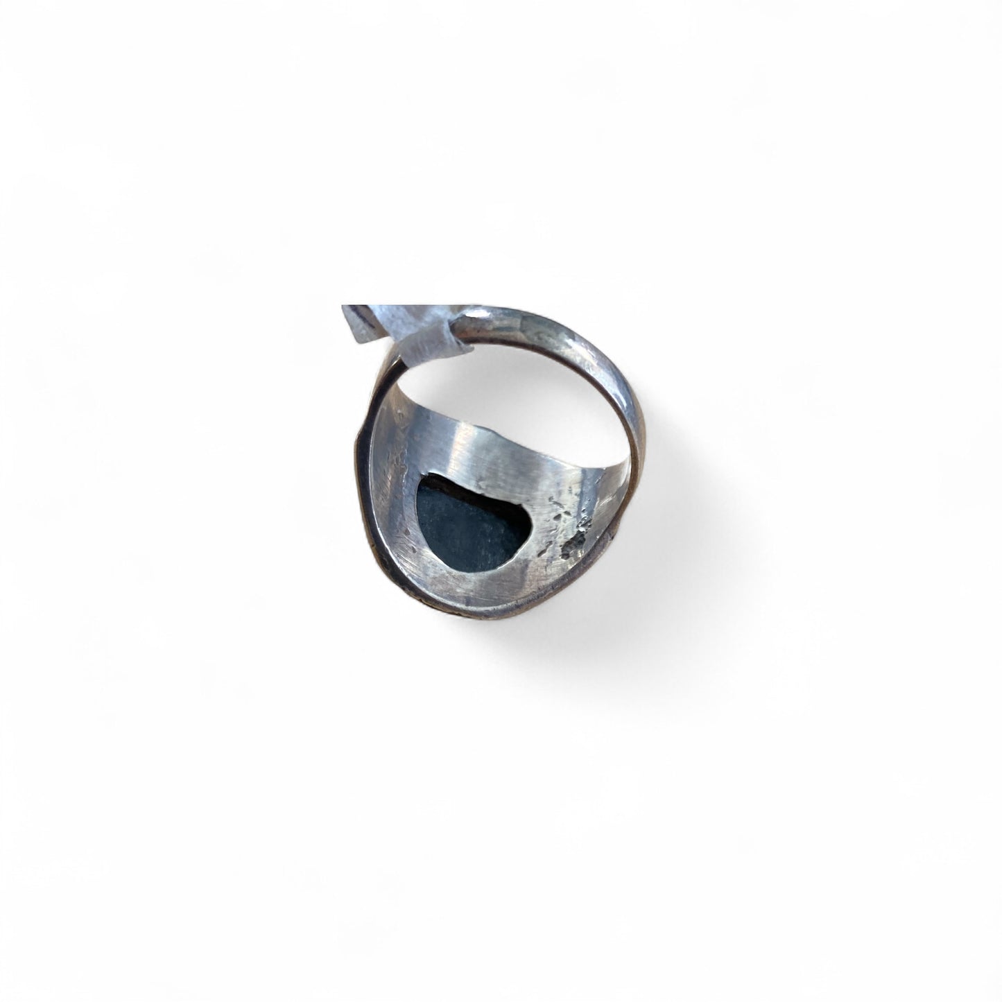 Olmec Warrior Head Onyx Head Sterling Silver Ring