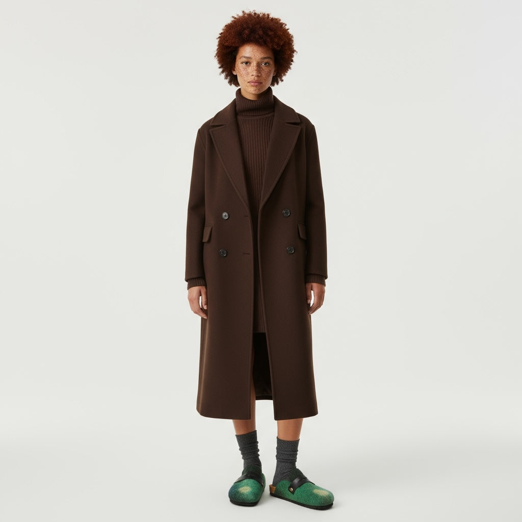 JW Anderson Green Landscape Felt Clog Mules