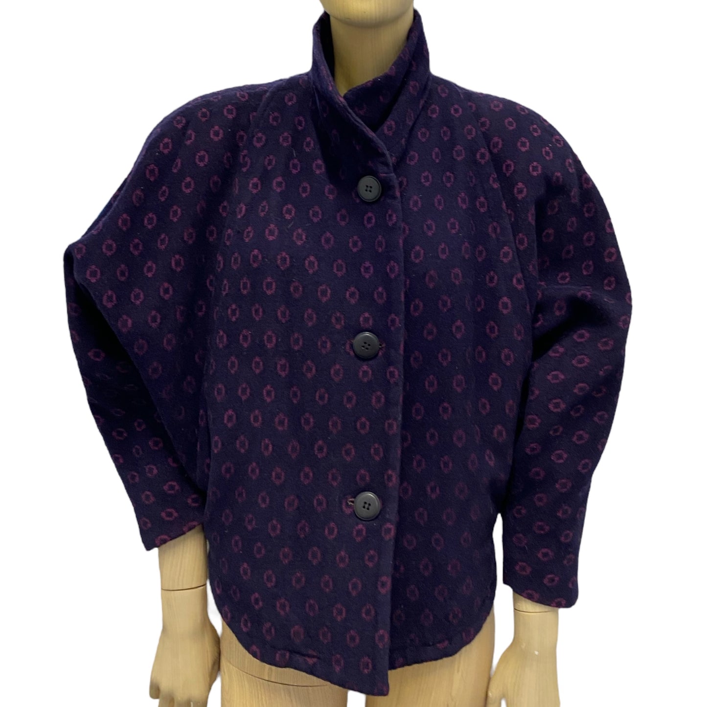 Byblos Wool Purple Batwing Jacket