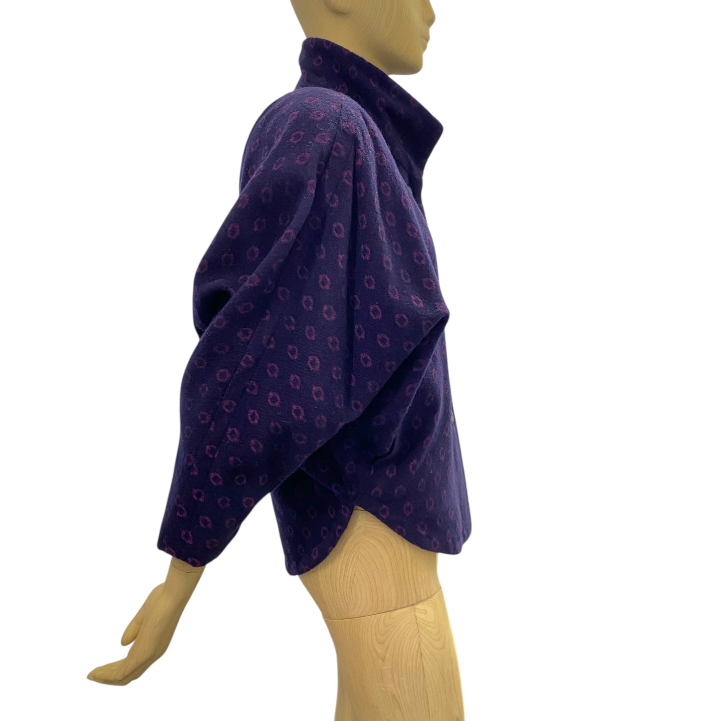 Byblos Wool Purple Batwing Jacket
