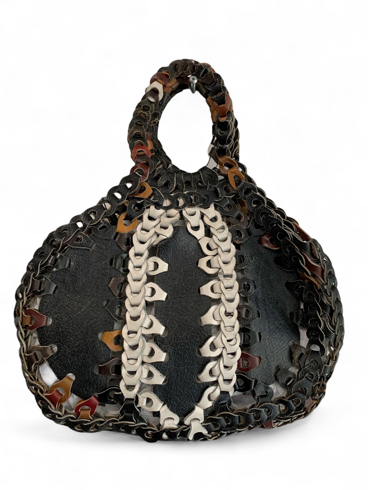 Leather Chain Link Handbag