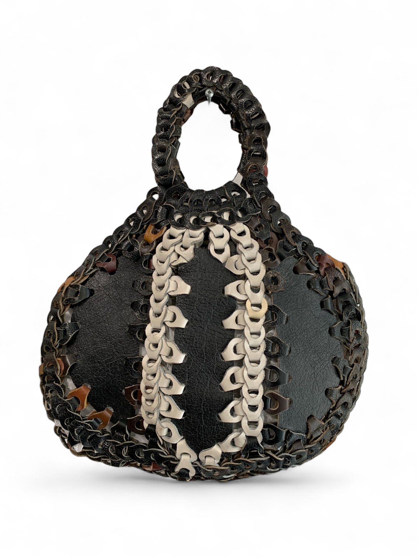 Leather Chain Link Handbag