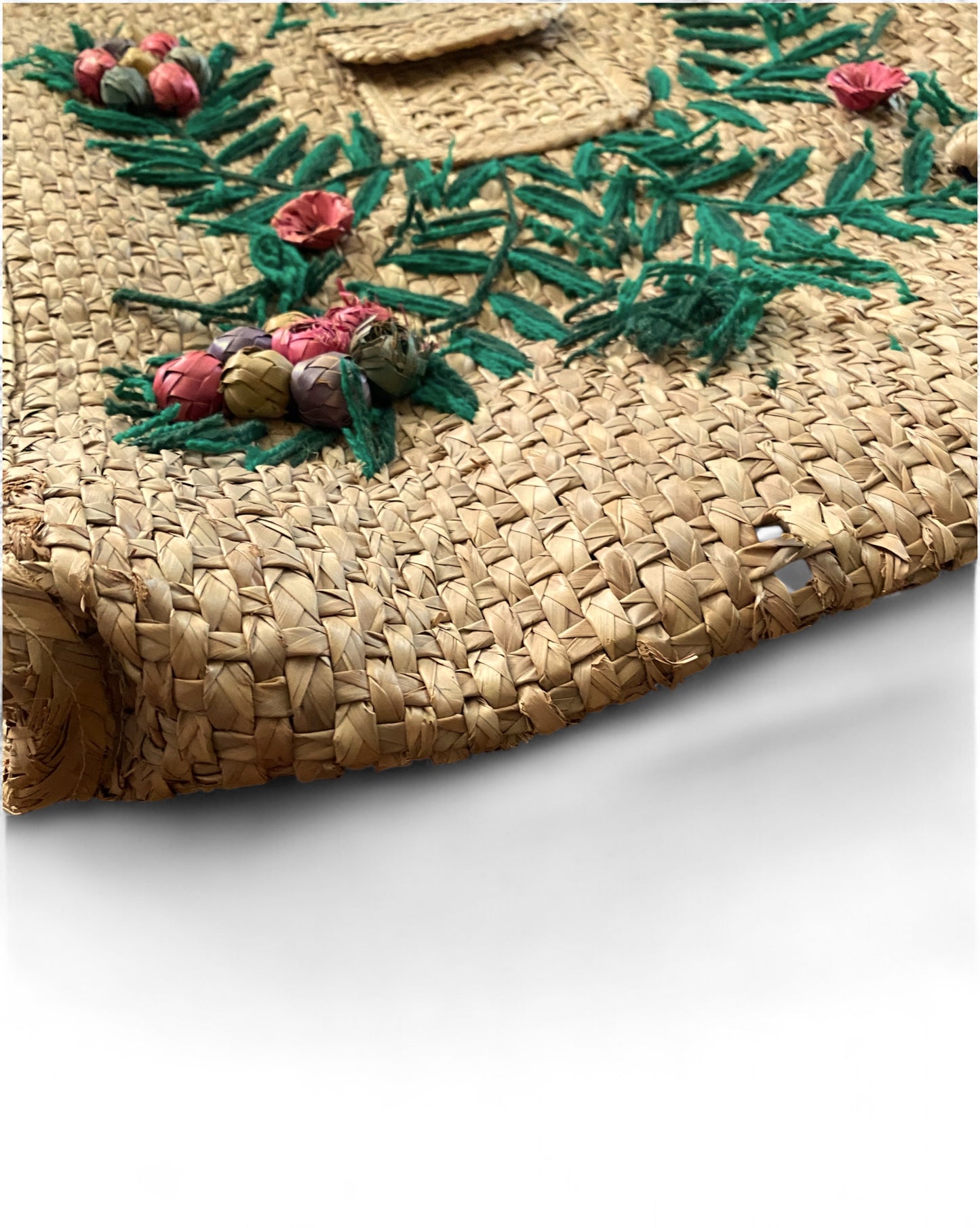 1970s Acapulco Tourist Palma Embroidered Beach Bag