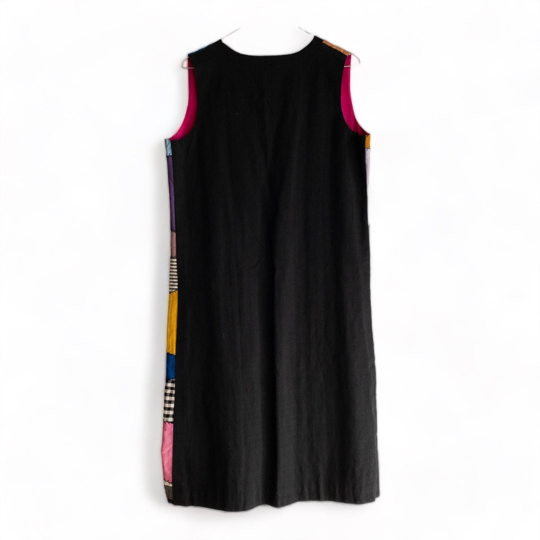Josefa Mexico Colorful Cotton Patchwork Sleeveless Duster Vest