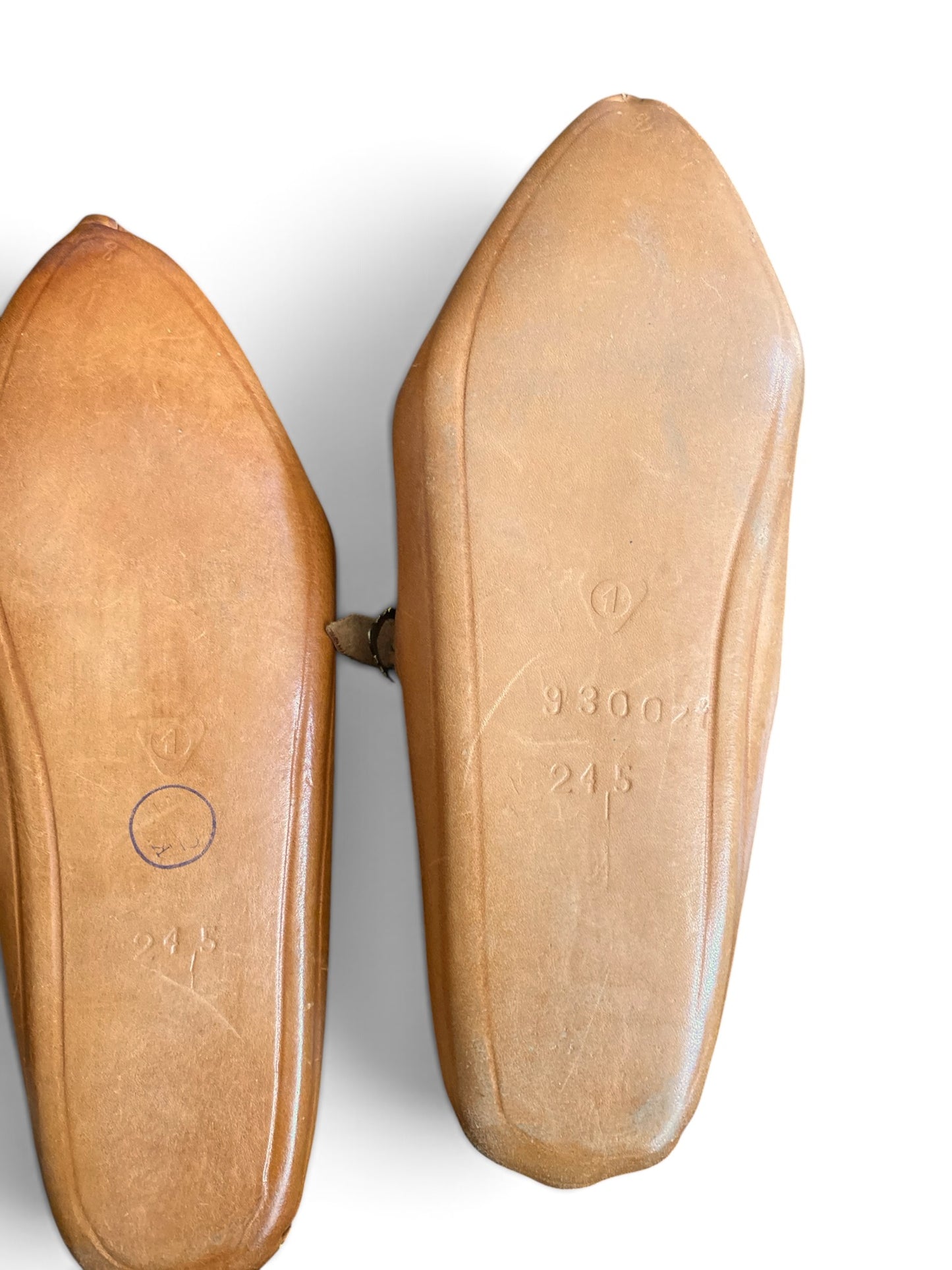 Vintage Woven Leather Balkan Opanci Mary Janes
