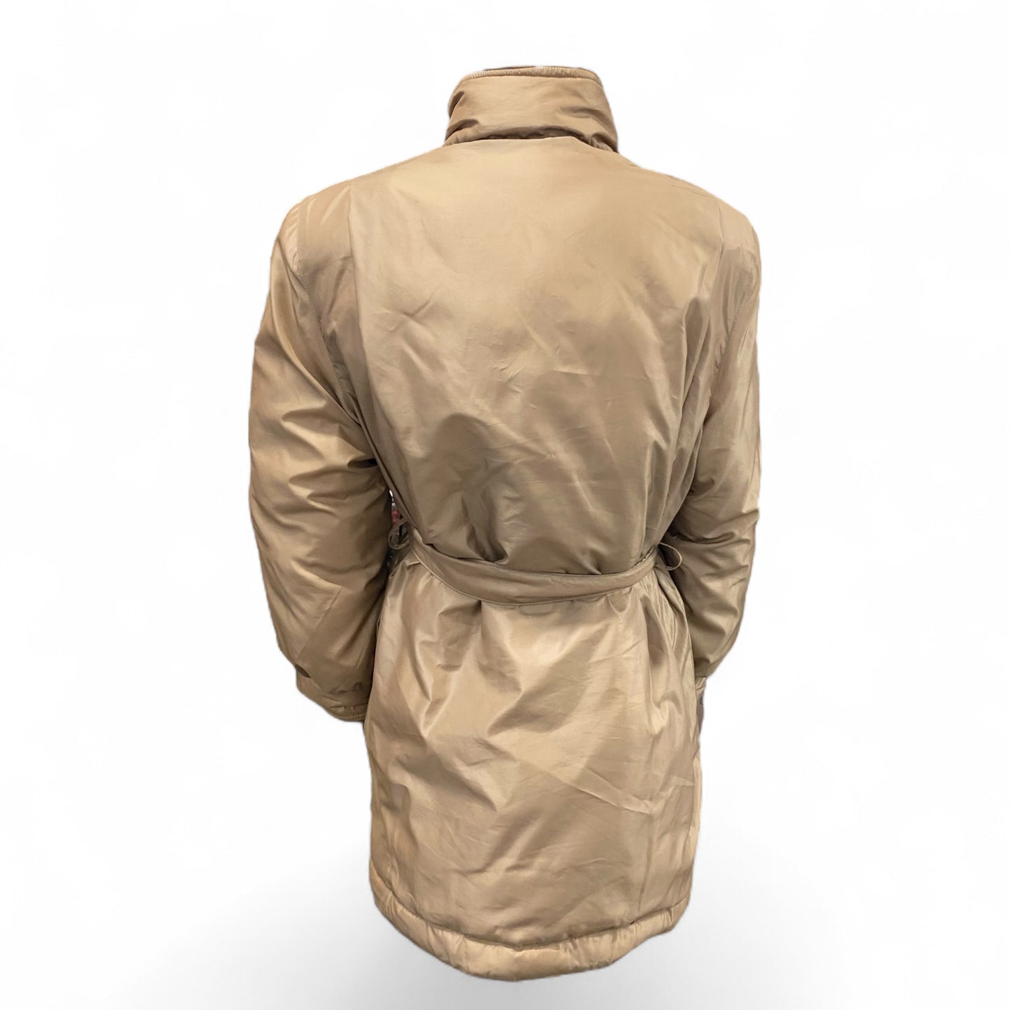Lustrous Belted Puffer Coat