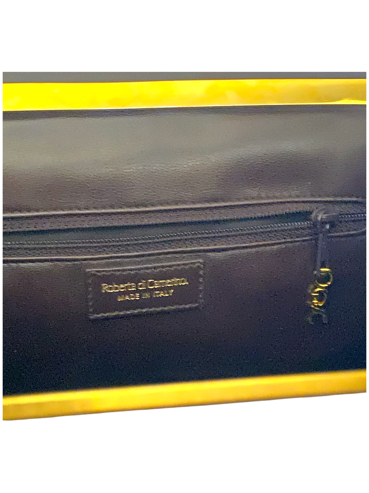 1960s Roberta di Camerino Crushed Velvet Frame Bag with Logo Charms