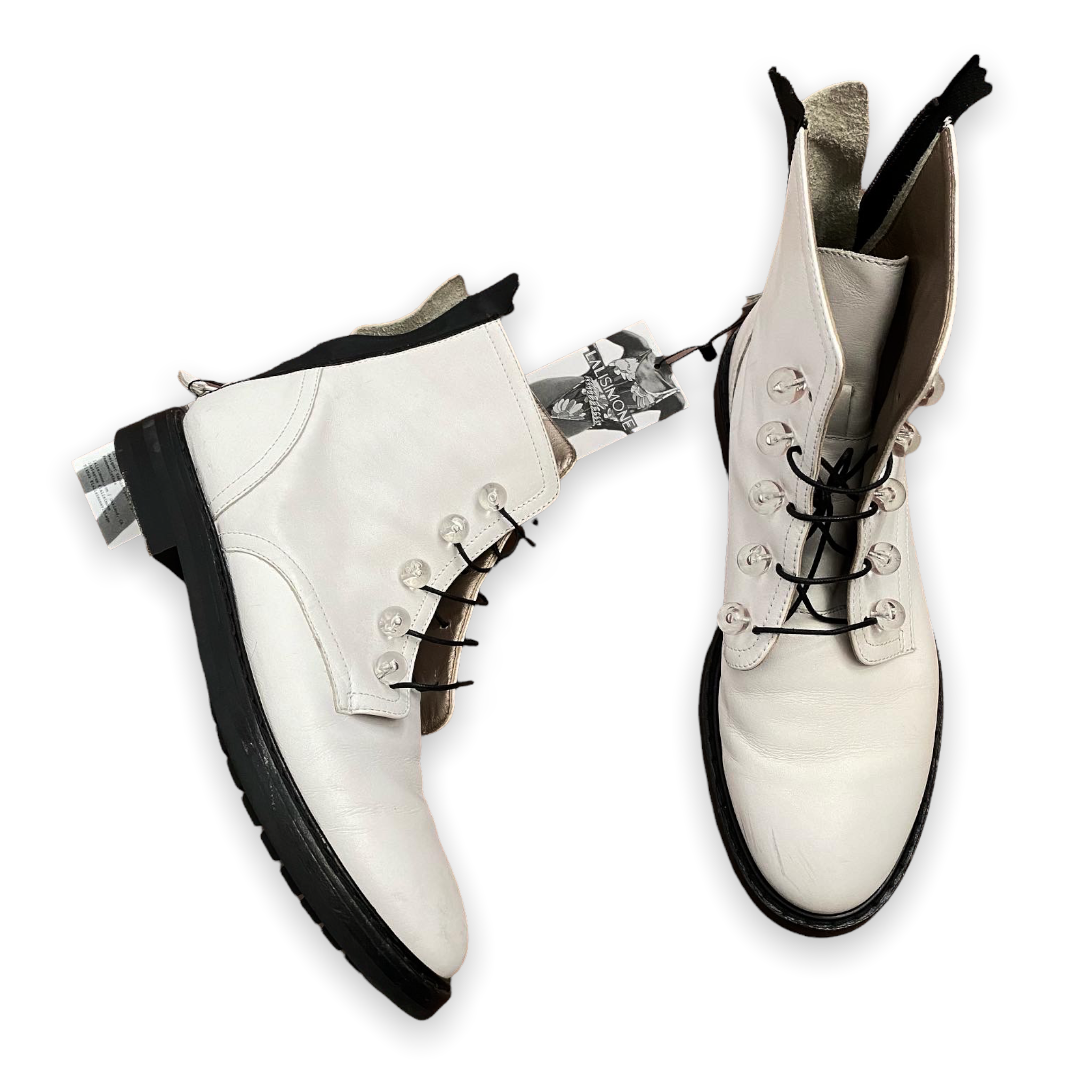 dolce vita white combat boots