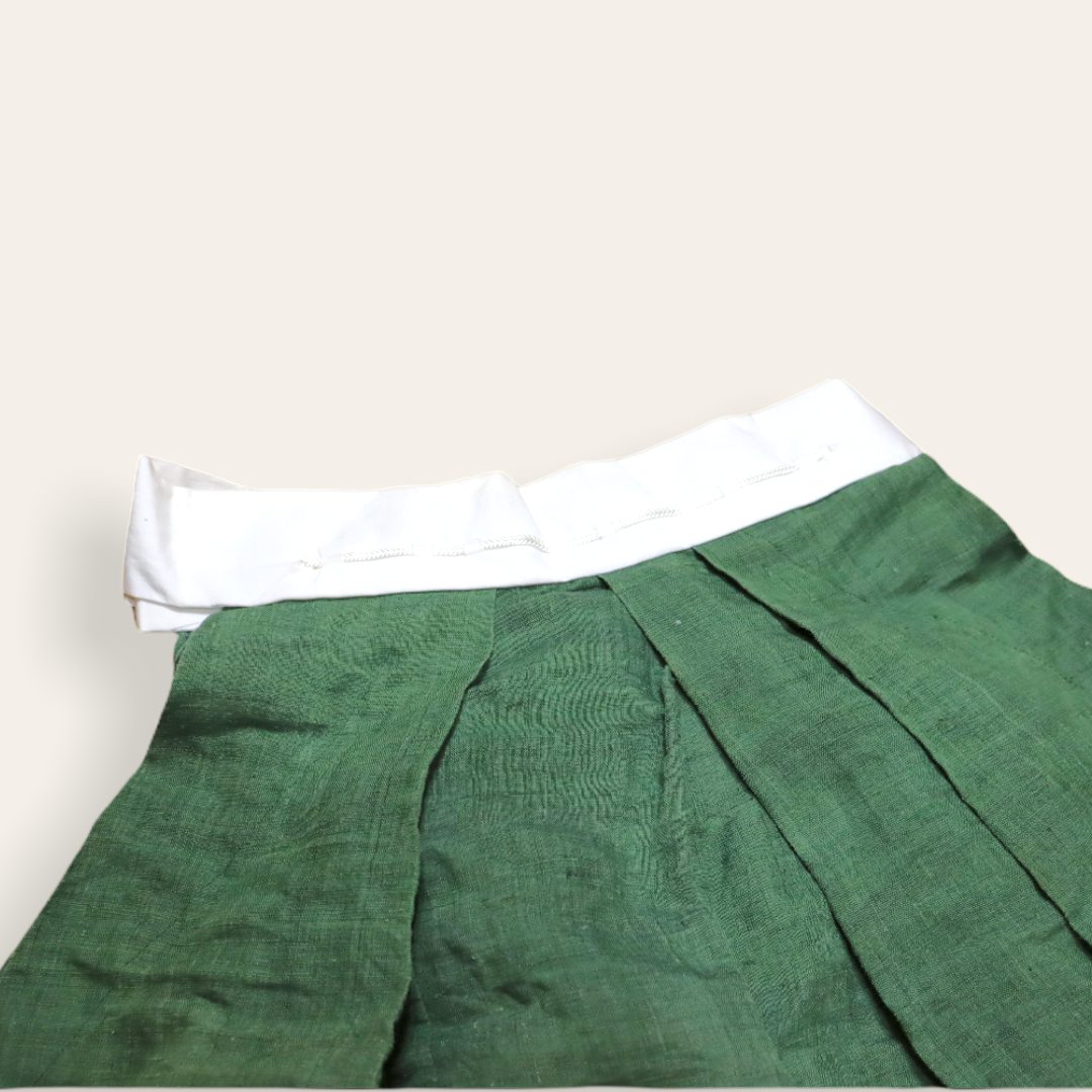 Green Linen Hakama Pants