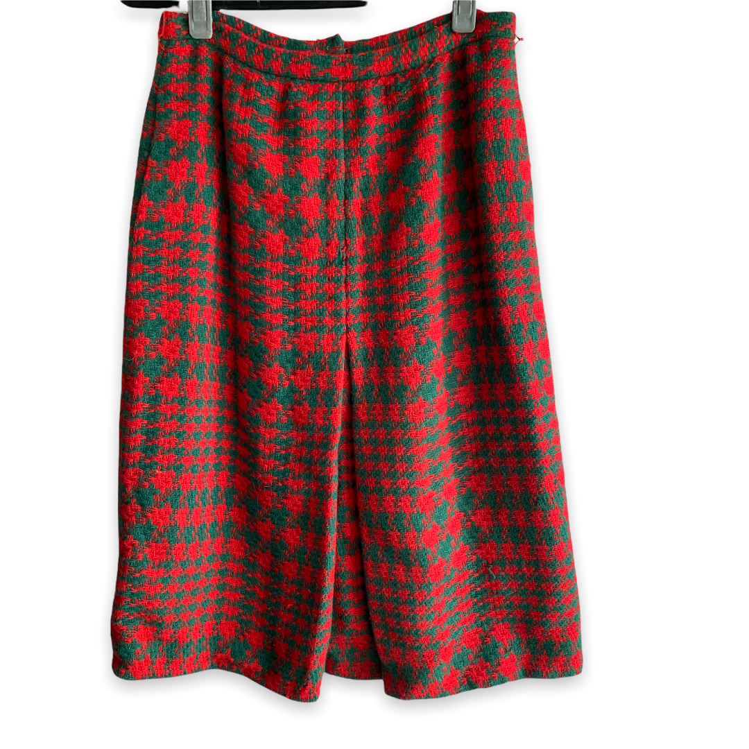 Red Green Herringbone Pleated Skirt – LaliSimone