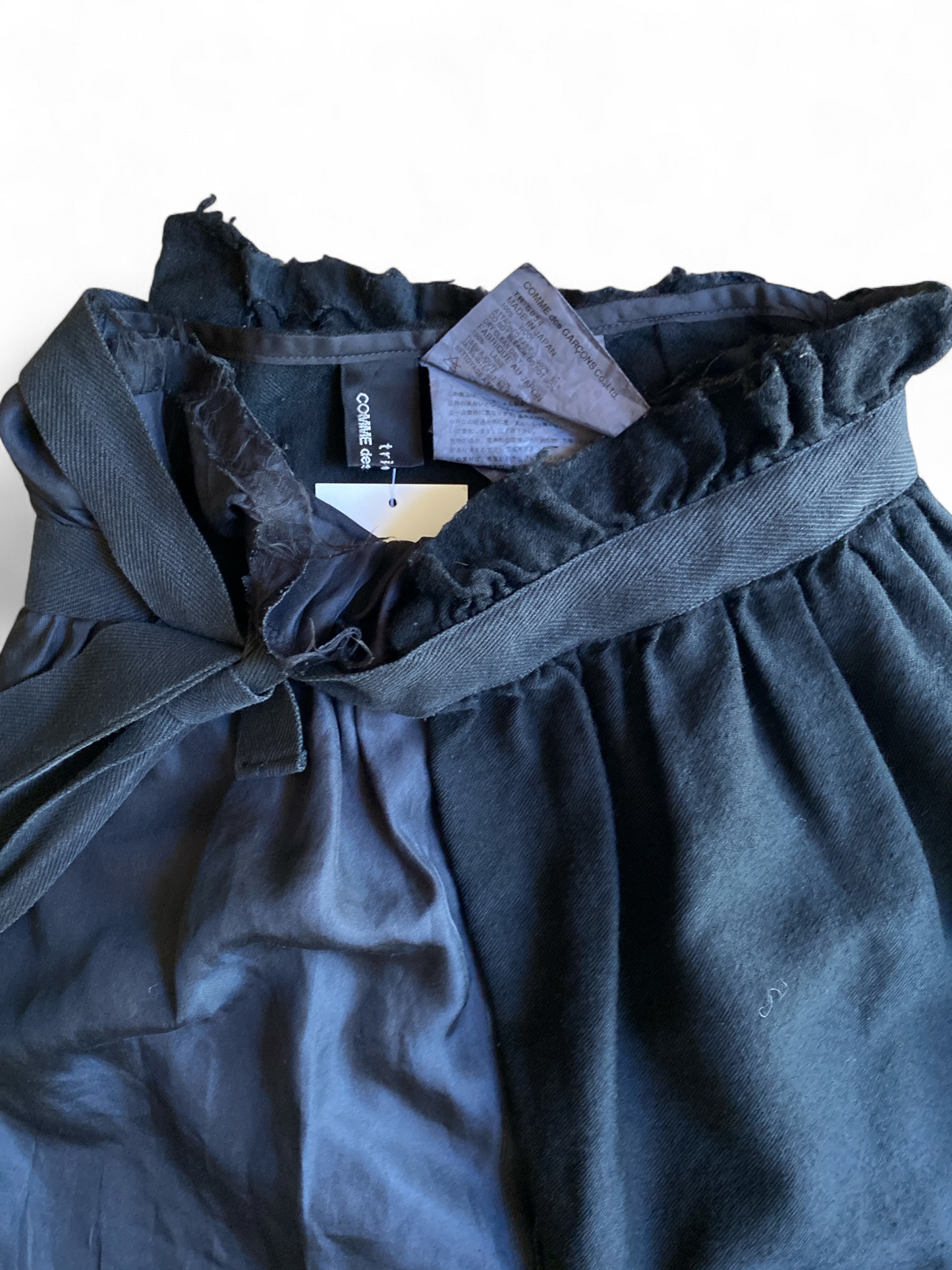 COMME des GARCON Tricot Black Wrap Skirt
