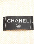 Chanel Logo Cotton Fringe Tote Bag Ivory with Towel and Pochette