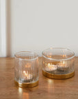 Fluted Glass Votive Set