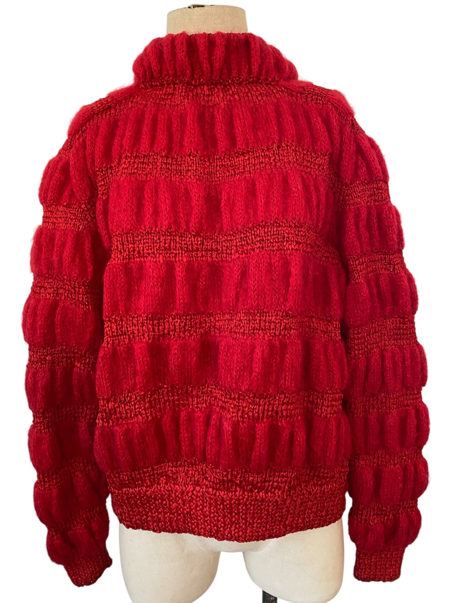 Hand Knit Red Chunky Sweater
