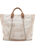 Chanel Canvas Deauville Tote Bag Light Beige