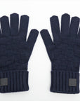 Louis Vuitton Damier Gloves Cashmere Navy Blue