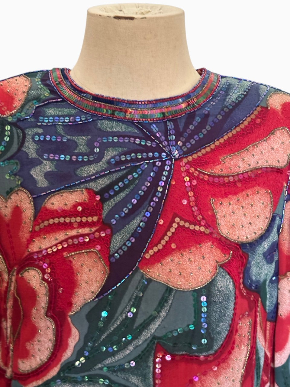 Floral Watercolor Print Dropwaist Dress