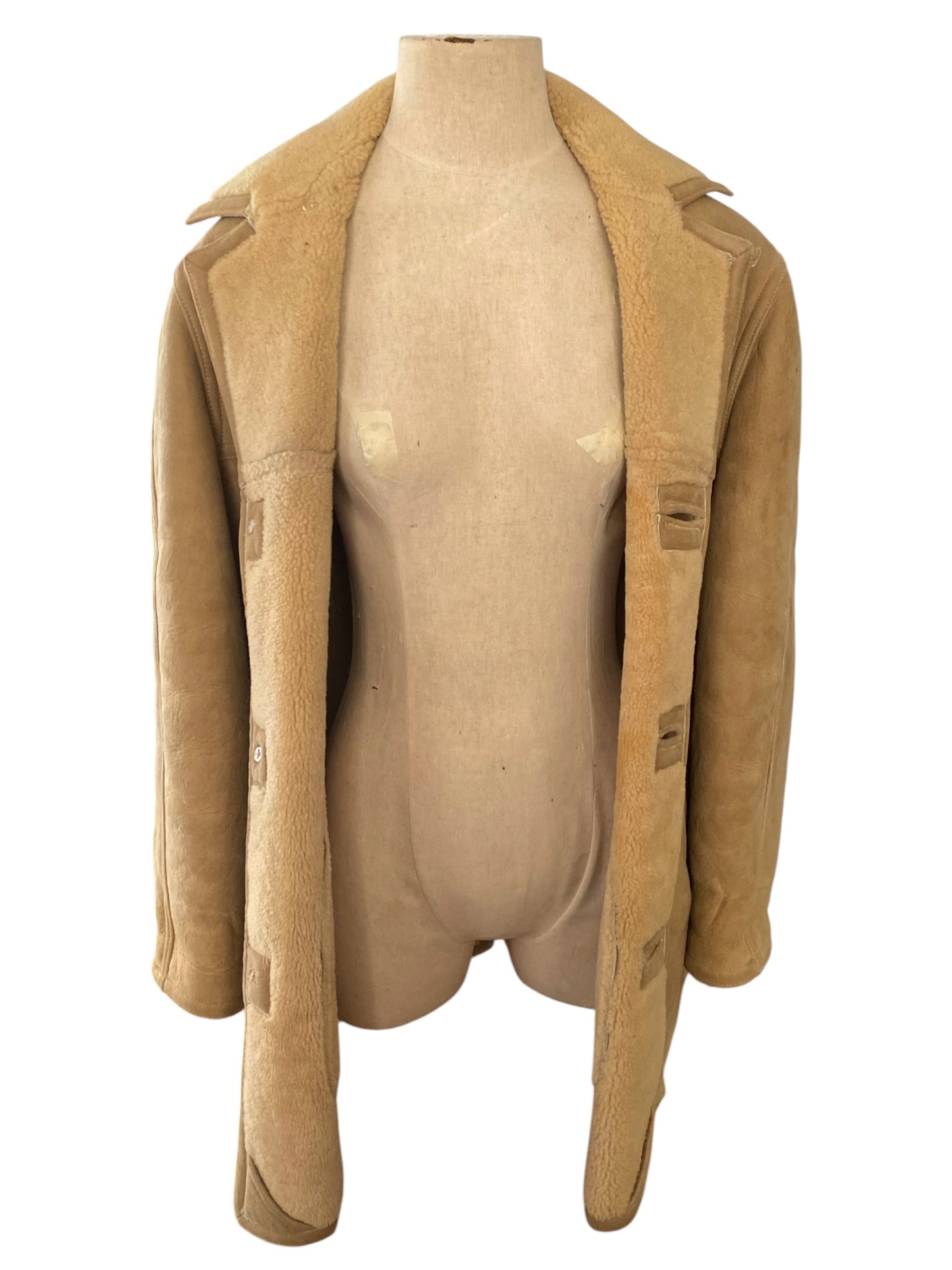 Abercrombie & Fitch Vintage Shearling Car Coat