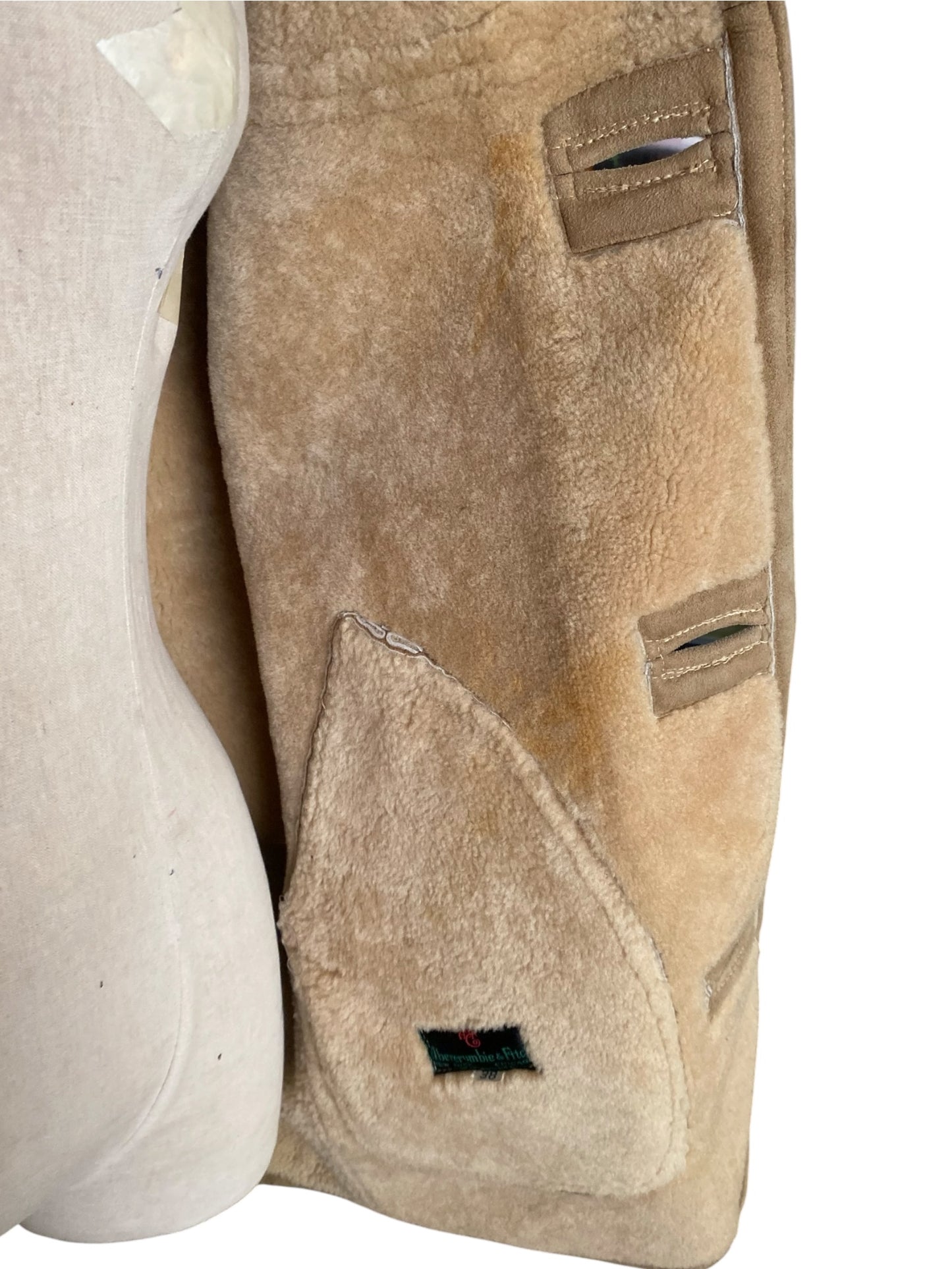 Abercrombie & Fitch Vintage Shearling Car Coat
