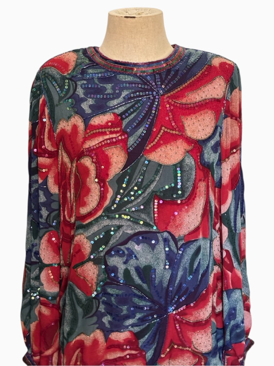 Floral Watercolor Print Dropwaist Dress