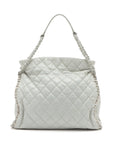 Chanel Matelasse Leather Chain  Hobo Shoulder Bag White