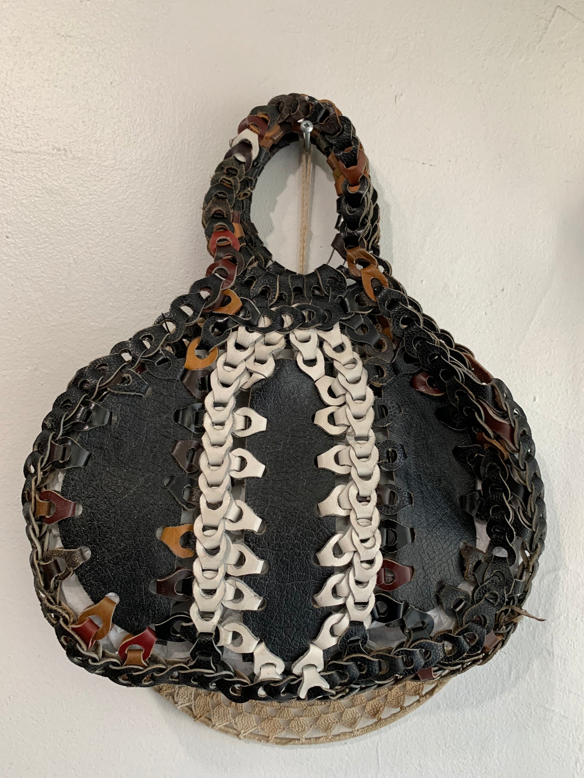 Leather Chain Link Handbag