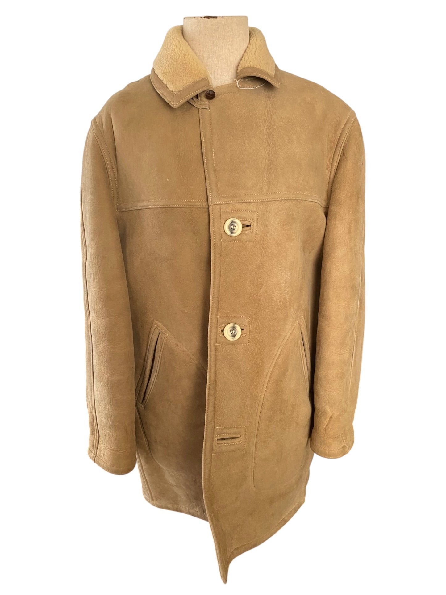 Abercrombie & Fitch Vintage Shearling Car Coat